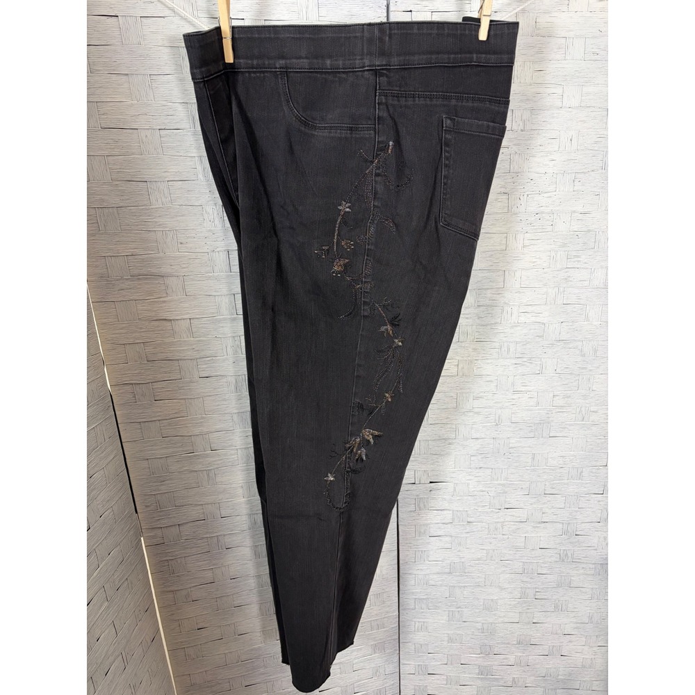 Soft‎ Surroundings Womens Jeans Embroidered Denim Pull On 
 5CR15 Plus Size